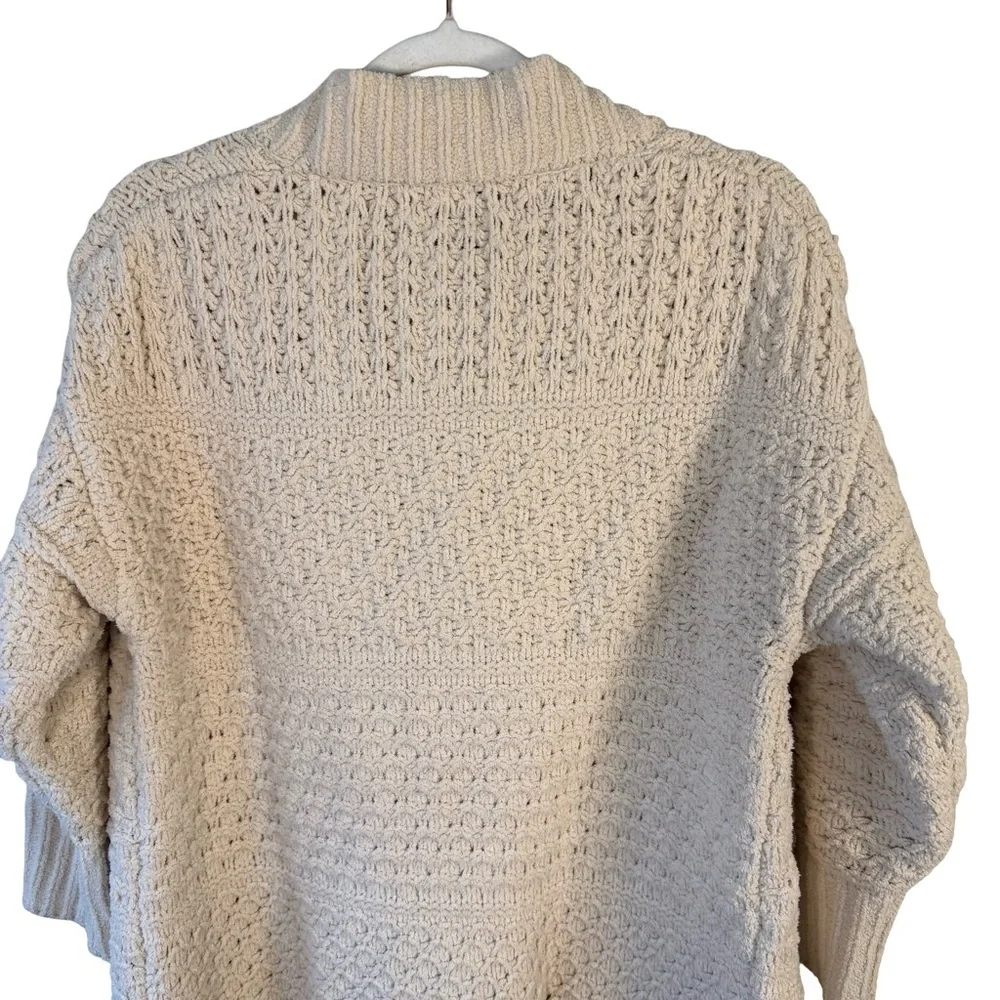 moon & madison Cream Textured Cardigan Size XXS Neutral Minimalist Cozy - Picture 10 of 11